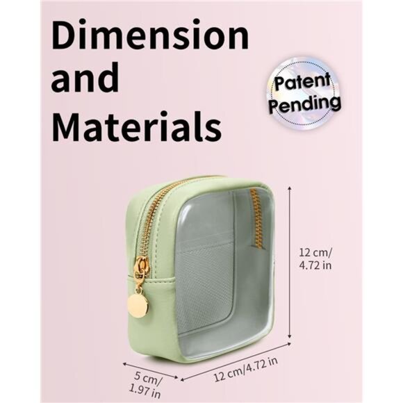 Clear Makeup Bag Mini Transparent Cosmetic Pouch Travel Toiletry Organizer Women - Picture 2 of 7